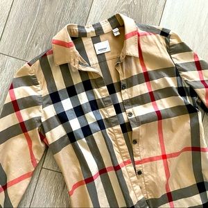 Like New Burberry | Check long sleeve button down women’s shirt